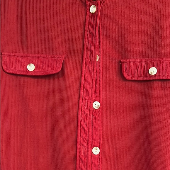 Red Button-Up Shirt - Picture 2 of 3